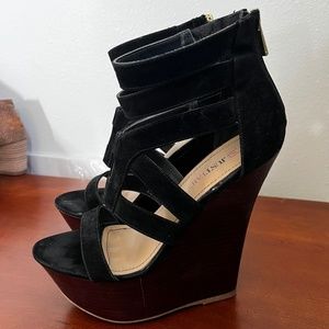 High wedge straps shoes